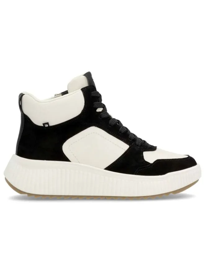 Leder-Sneakers in Schwarz/ Weiß>rieker Clearance