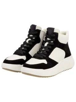 Leder-Sneakers in Schwarz/ Weiß><noscript><img width=