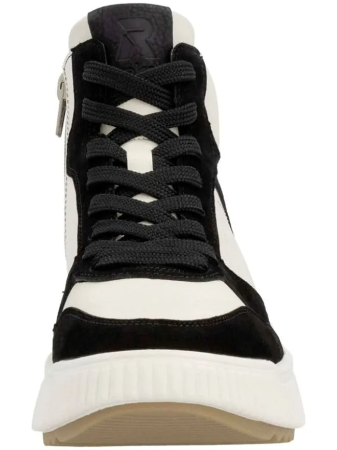 Leder-Sneakers in Schwarz/ Weiß>rieker Clearance