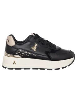 Patrizia Pepe Sneakers^Leder-Sneakers in Schwarz/ Gold