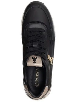 Patrizia Pepe Sneakers^Leder-Sneakers in Schwarz/ Gold
