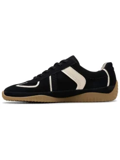 Clarks Sneakers^Leder-Sneakers in Schwarz/ Creme