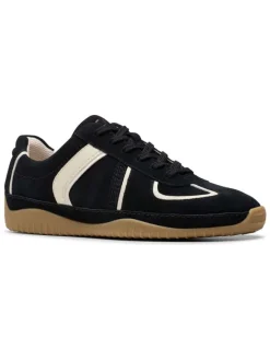 Clarks Sneakers^Leder-Sneakers in Schwarz/ Creme