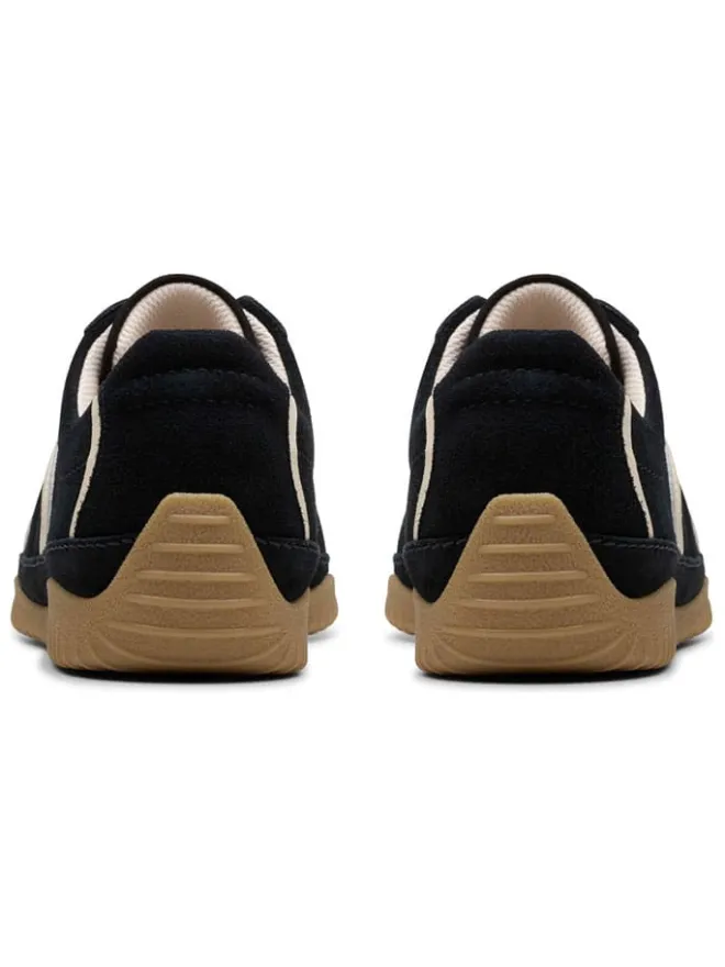 Clarks Sneakers^Leder-Sneakers in Schwarz/ Creme