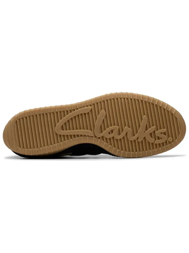 Clarks Sneakers^Leder-Sneakers in Schwarz/ Creme