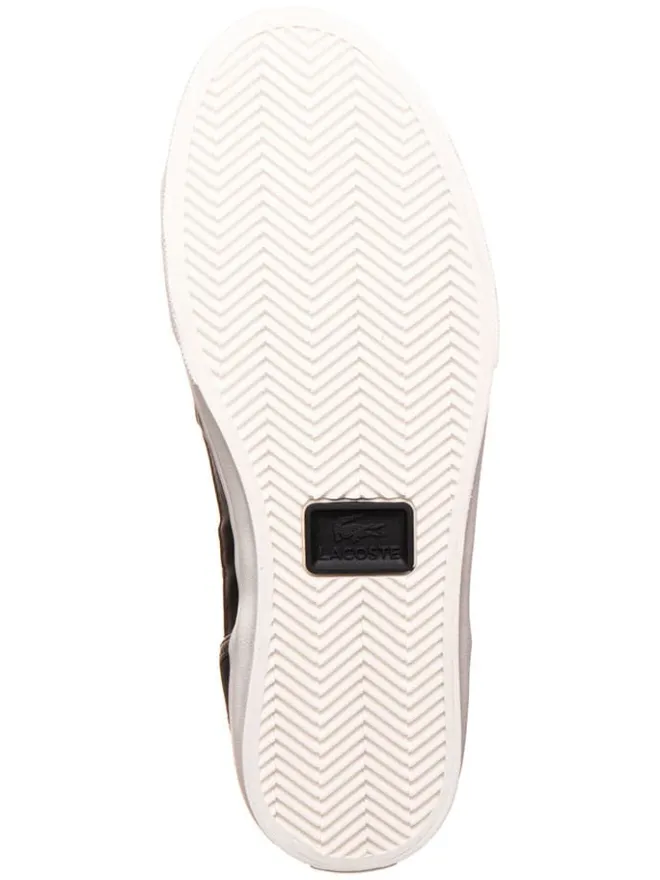 Leder-Sneakers in Schwarz/ Weiß>Lacoste New