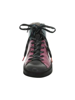 Think! Stiefeletten^Leder-Sneakers in Schwarz/ Pink