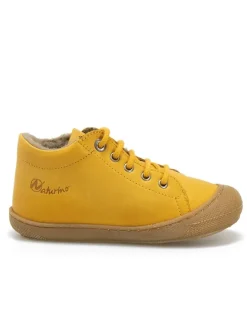 Leder-Sneakers in Senf>Naturino New