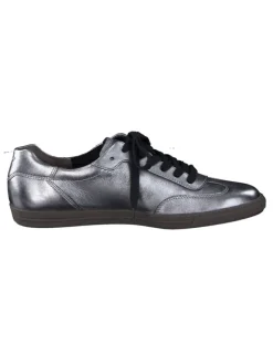 Paul Green Schnürschuhe^Leder-Sneakers in Silber