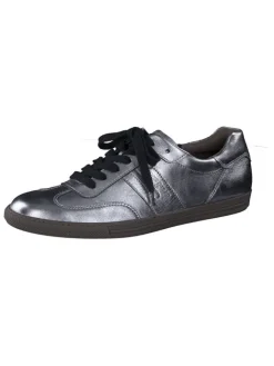 Paul Green Schnürschuhe^Leder-Sneakers in Silber