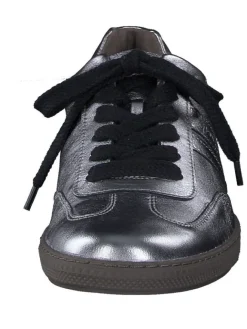 Paul Green Schnürschuhe^Leder-Sneakers in Silber