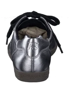 Paul Green Schnürschuhe^Leder-Sneakers in Silber