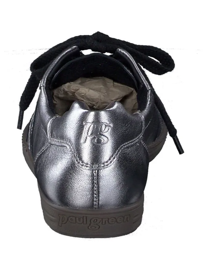Paul Green Schnürschuhe^Leder-Sneakers in Silber