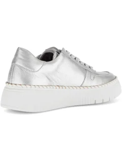 Leder-Sneakers in Silber><noscript><img width=