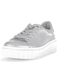 Leder-Sneakers in Silber>Gabor Best