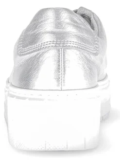 Leder-Sneakers in Silber><noscript><img width=