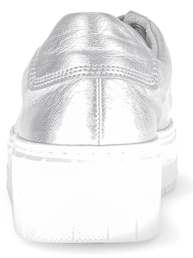 Leder-Sneakers in Silber>Gabor Best