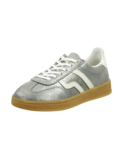 Leder-Sneakers in Silber><noscript><img width=