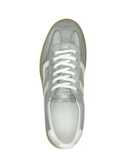 Leder-Sneakers in Silber><noscript><img width=