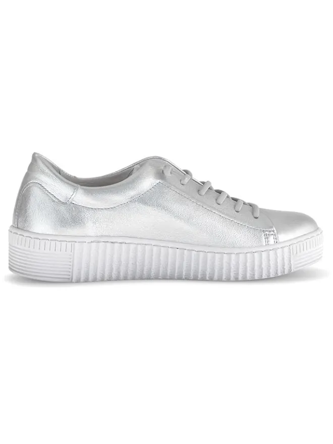Gabor Sneakers^Leder-Sneakers in Silber