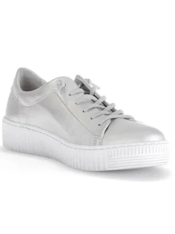 Gabor Sneakers^Leder-Sneakers in Silber