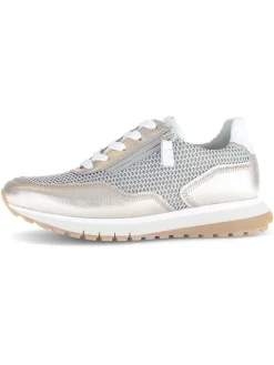 Gabor Sneakers^Leder-Sneakers in Silber/ Beige