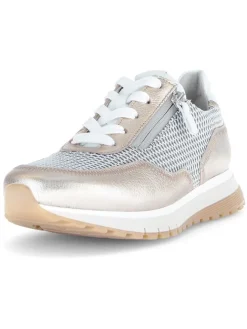 Gabor Sneakers^Leder-Sneakers in Silber/ Beige