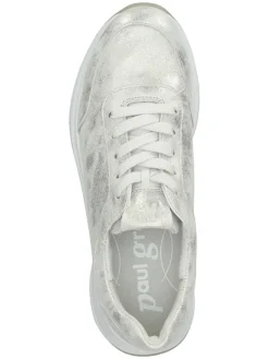 Paul Green Sneakers^Leder-Sneakers in Silber/ Creme