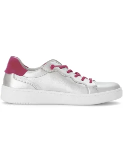 Gabor Sneakers^Leder-Sneakers in Silber/ Fuchsia