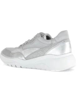 Leder-Sneakers in Silber/ Grau>Gabor Best