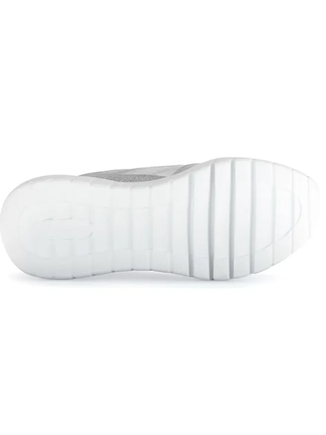 Leder-Sneakers in Silber/ Grau>Gabor Best