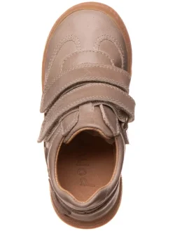 Leder-Sneakers in Taupe><noscript><img width=