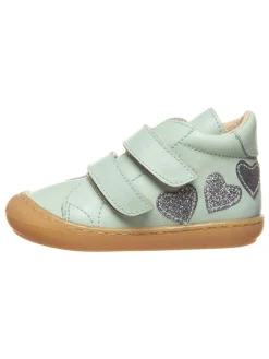 Leder-Sneakers in Türkis>kmins Online