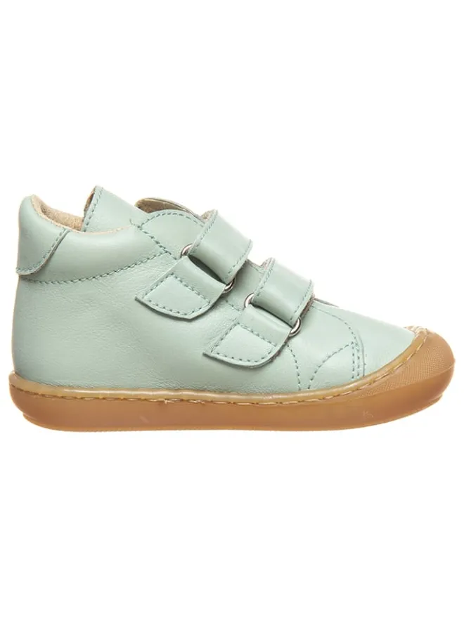 Leder-Sneakers in Türkis>kmins Online