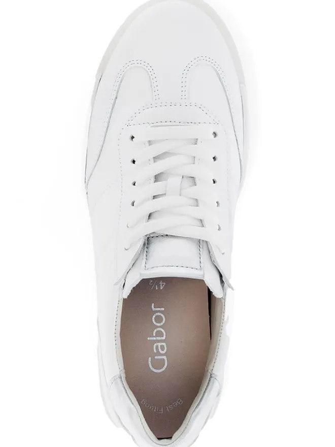 Leder-Sneakers in Weiß>Gabor Discount