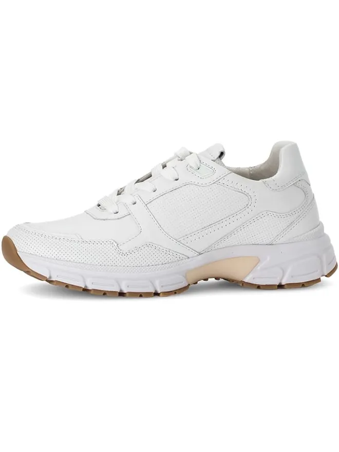 Leder-Sneakers in Weiß>Gabor