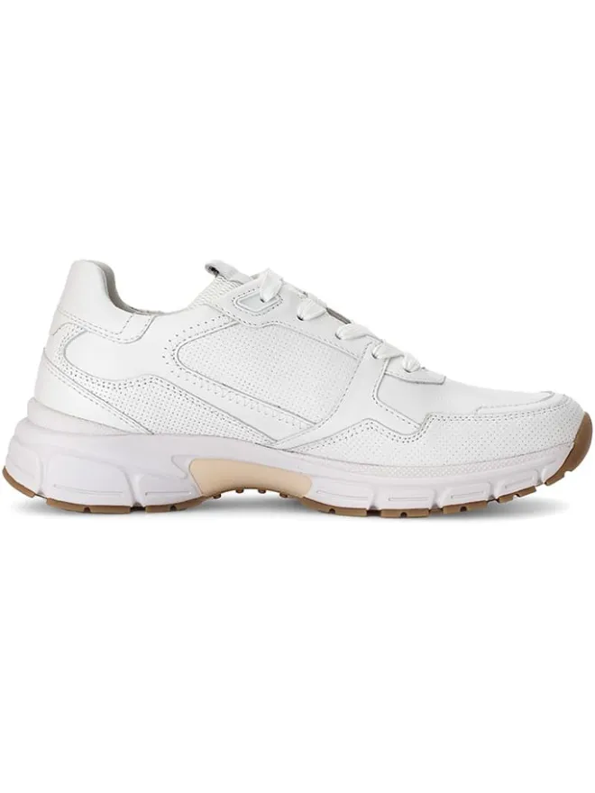Leder-Sneakers in Weiß>Gabor