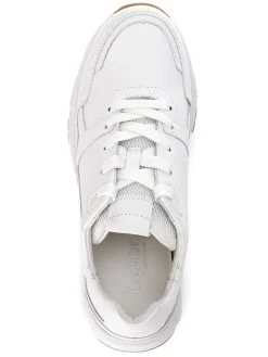 Leder-Sneakers in Weiß><noscript><img width=