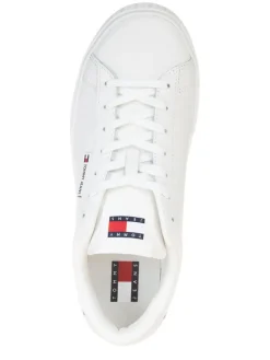 Leder-Sneakers in Weiß><noscript><img width=