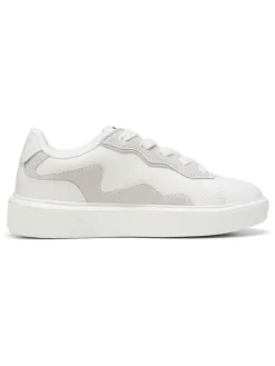 Leder-Sneakers in Weiß><noscript><img width=
