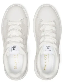 Leder-Sneakers in Weiß><noscript><img width=