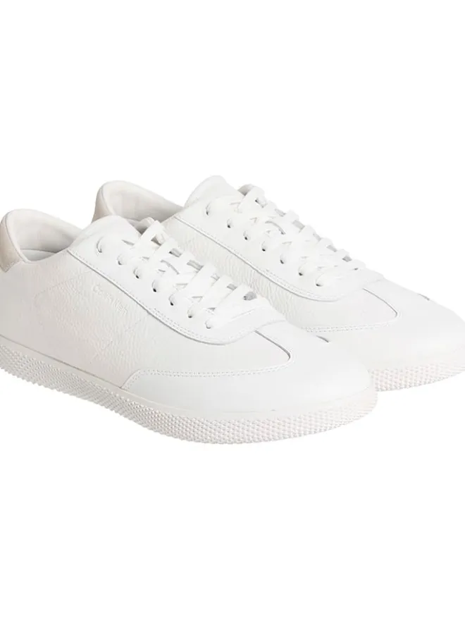 Leder-Sneakers in Weiß>Calvin Klein Sale