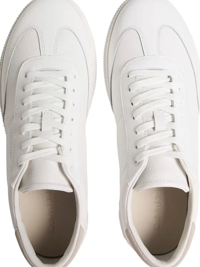 Leder-Sneakers in Weiß>Calvin Klein Sale
