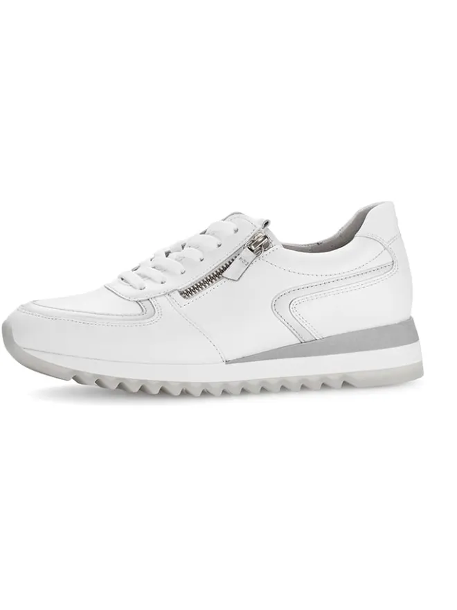 Leder-Sneakers in Weiß>Gabor New