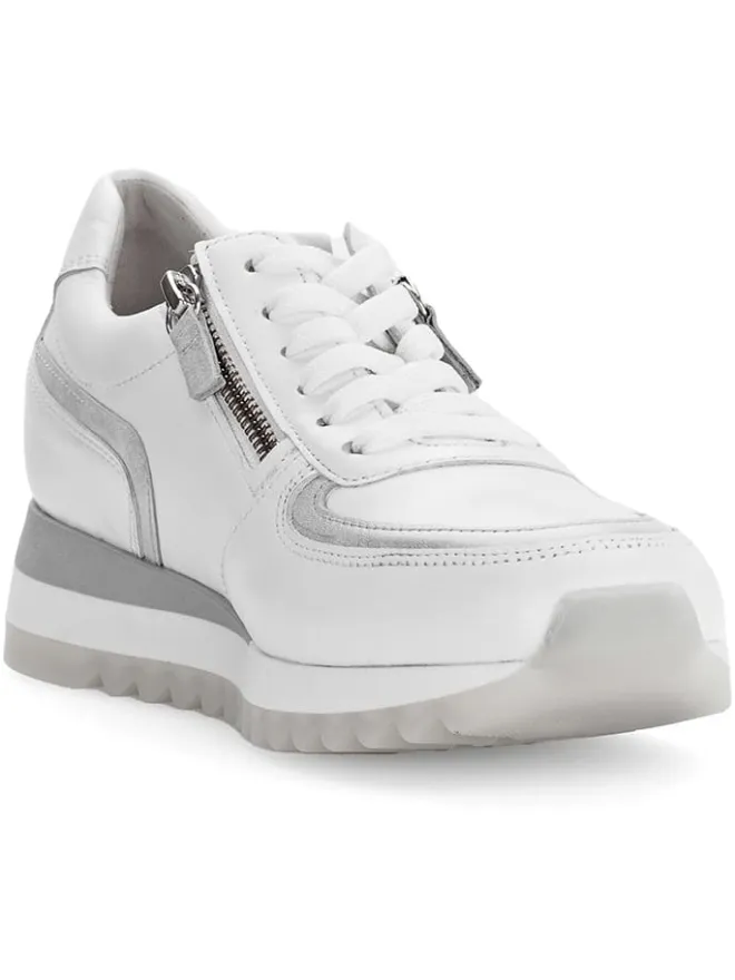 Leder-Sneakers in Weiß>Gabor New