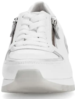 Leder-Sneakers in Weiß><noscript><img width=