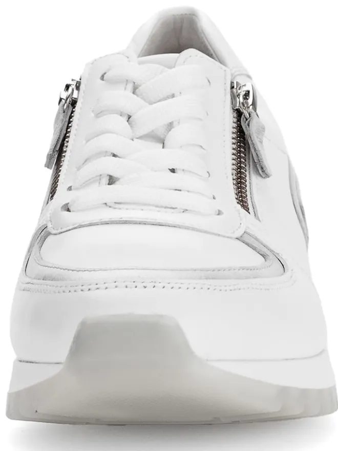 Leder-Sneakers in Weiß>Gabor New