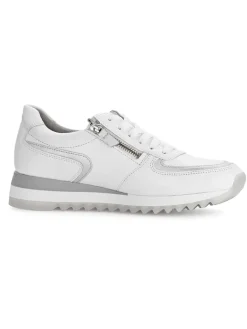 Leder-Sneakers in Weiß><noscript><img width=
