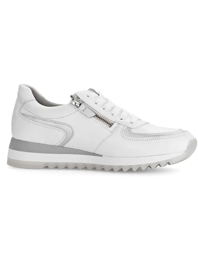 Leder-Sneakers in Weiß>Gabor New