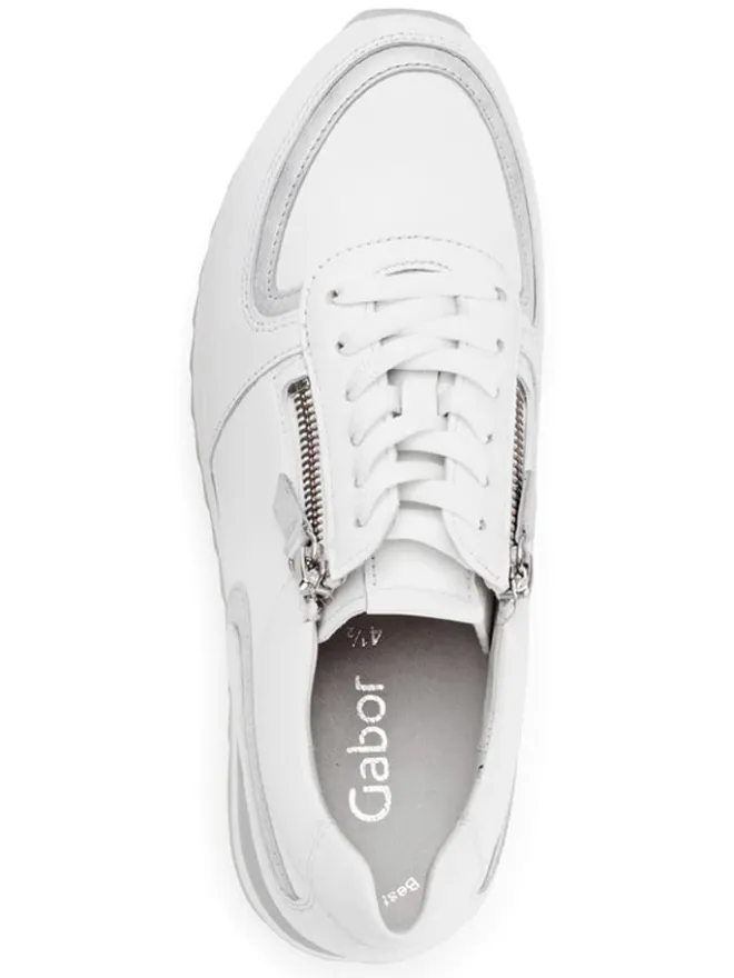 Leder-Sneakers in Weiß>Gabor New